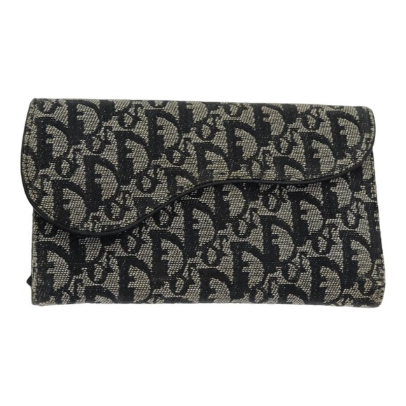 Christian Dior Trotter Canvas Wallet Black Auth hk1508 - Picture 13 of 16